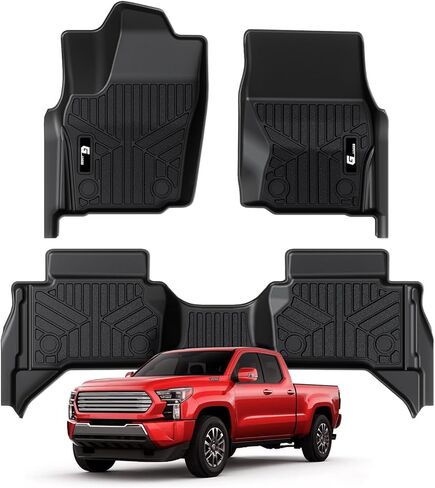 Floor Mats for 2017-2024 Ford F-250/F-350 SuperCrew Cab, All Weather TPE Truck Liners Front & Rear Row in Saudi Arabia