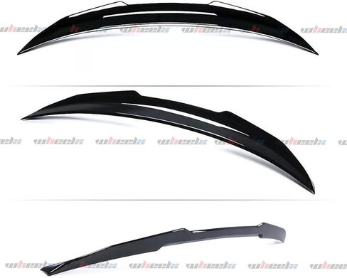 Rear Spoiler & Roof Spoiler Compatible with 2014-2024 Infiniti Q50, PSM & JDM Style Duckbill Trunk Tail Deck Lid Splitter Wing Lip (Glossy Black) in Saudi Arabia