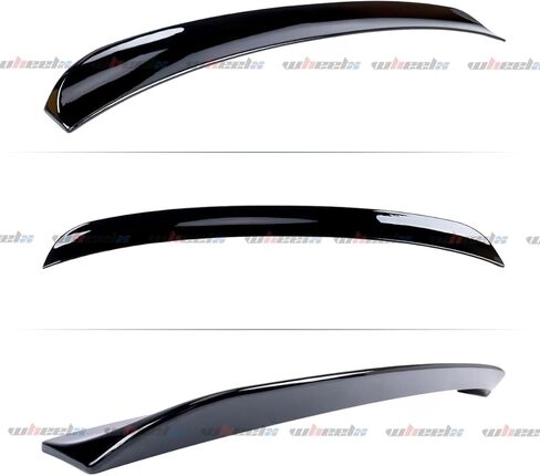 Rear Spoiler & Roof Spoiler Compatible with 2014-2024 Infiniti Q50, PSM & JDM Style Duckbill Trunk Tail Deck Lid Splitter Wing Lip (Glossy Black) in Saudi Arabia