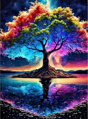 SHONGSHU 5D Diamond Art Kit for Adult, Magical Ice Cave Fantasy Landscape, Diamond Painting Kits for Beginners, Fantastic Landscapes DIY Full Drill Dots Gem Art Paint for Home Wall Decor 12 x 16 Inch in Saudi Arabia