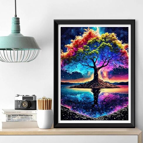 SHONGSHU 5D Diamond Art Kit for Adult, Magical Ice Cave Fantasy Landscape, Diamond Painting Kits for Beginners, Fantastic Landscapes DIY Full Drill Dots Gem Art Paint for Home Wall Decor 12 x 16 Inch in Saudi Arabia