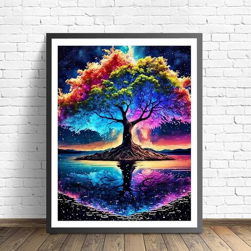 SHONGSHU 5D Diamond Art Kit for Adult, Magical Ice Cave Fantasy Landscape, Diamond Painting Kits for Beginners, Fantastic Landscapes DIY Full Drill Dots Gem Art Paint for Home Wall Decor 12 x 16 Inch in Saudi Arabia