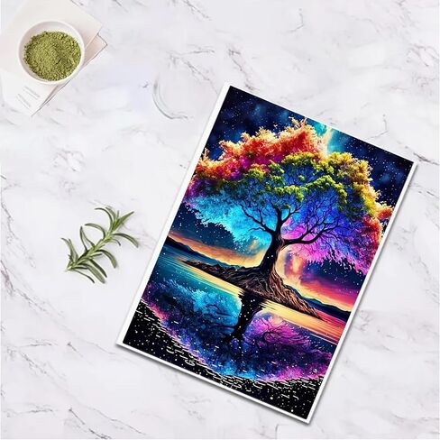 SHONGSHU 5D Diamond Art Kit for Adult, Magical Ice Cave Fantasy Landscape, Diamond Painting Kits for Beginners, Fantastic Landscapes DIY Full Drill Dots Gem Art Paint for Home Wall Decor 12 x 16 Inch in Saudi Arabia