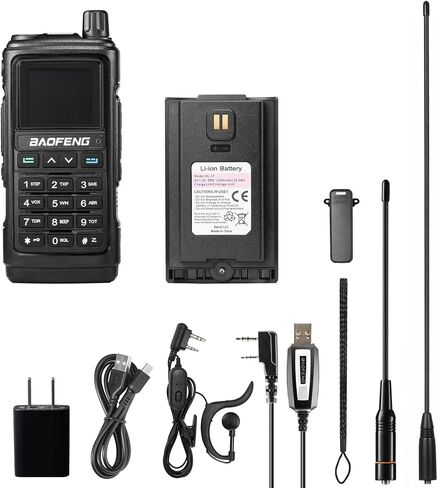 BAOFENG UV-17R Plus Ham Radio Multi-Band Two Way Radio, 7W Long Range Rechargeable Handheld Walkie Talkies with Airband, NOAA Weather Receiving, 2500mAh Battery USB-C Port, 1 Pack in Saudi Arabia