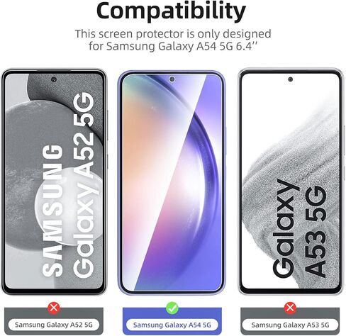 NEW'C [3 عبوات] مصممة لهاتف Samsung Galaxy A14 5G/4G، M14 5G واقي شاشة من الزجاج المقسى، فائق المقاومة in Kuwait
