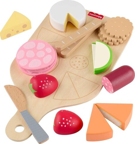 Fisher-Price Wood Pretend Play Toy Charcuterie Board Set, 19-Piece Playset with Wood & Fabric Food for Preschool Kids Ages 3+ Years in Saudi Arabia