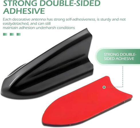 طقم زعانف سمك القرش مكون من 10 قطع، موزع مولد دوامي هوائي ذاتي اللصق، هوائي زعانف سمك القرش لتقليل الضوضاء على السقف بقياس 2 بوصة، ملحق خارجي عالمي لمعظم السيارات (أسود) in Kuwait