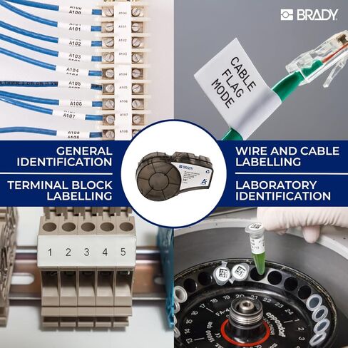 Brady Authentic Chemical and Temp Resistant Polypropylene Label Bundle for Lab and Asset Tracking- Includes B-7425 .75" x 21' and B-499 .75" x 16' Nylon Cloth Tapes in Saudi Arabia