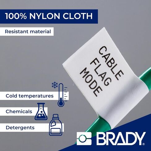 Brady Authentic Chemical and Temp Resistant Polypropylene Label Bundle for Lab and Asset Tracking- Includes B-7425 .75" x 21' and B-499 .75" x 16' Nylon Cloth Tapes in Saudi Arabia