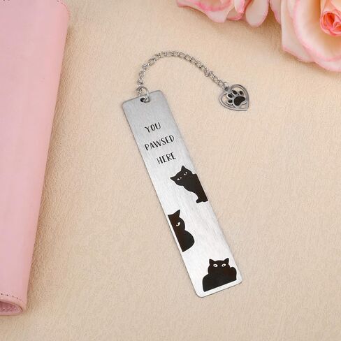 Dog Bookmark for Women, Cute Puppy Bookmark with Paw Pendant Stainless Steel Animal Book Mark Pet Lovers Fun Reading Accessory for Adults Children Book Lovers (Style B) in Saudi Arabia