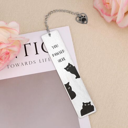 Dog Bookmark for Women, Cute Puppy Bookmark with Paw Pendant Stainless Steel Animal Book Mark Pet Lovers Fun Reading Accessory for Adults Children Book Lovers (Style B) in Saudi Arabia