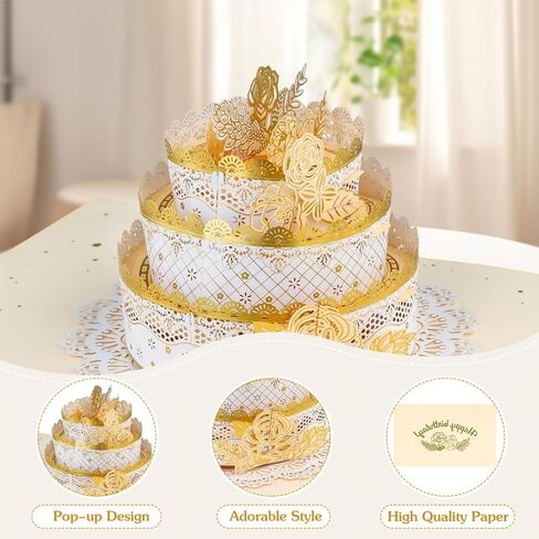 3D Creative Birthday Cake Greeting card and Envelope Gift for Women Mother Grandmother in Saudi Arabia