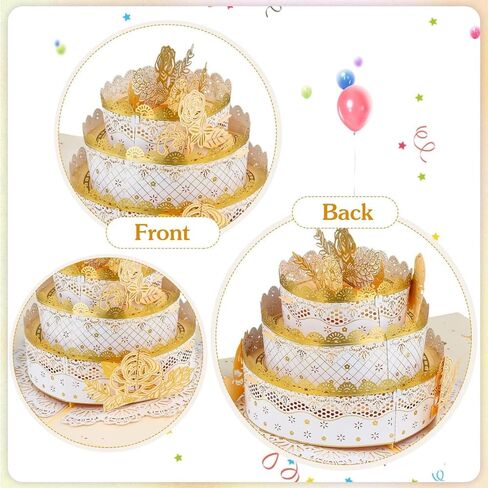 3D Creative Birthday Cake Greeting card and Envelope Gift for Women Mother Grandmother in Saudi Arabia