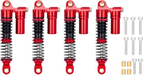 TRX4M صدمات من النحاس والألومنيوم 53 مم/59 مم/66 مم/78 مم ممتص صدمات طويل ملولب لترقيات الزاحف TRX-4M 1/18 RC (فضي، 53 مم) in Kuwait