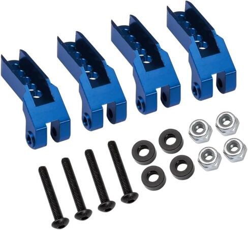 TRX4 RC حامل الصدمات الألومنيوم، قابل للتعديل الأمامي والخلفي المثبط جبل مقعد امتصاص الصدمات الأطواق برج ل1/10 Tra-xxas TRX-4 Trail Defender RC الزاحف أجزاء ترقية السيارة (أسود) in Kuwait