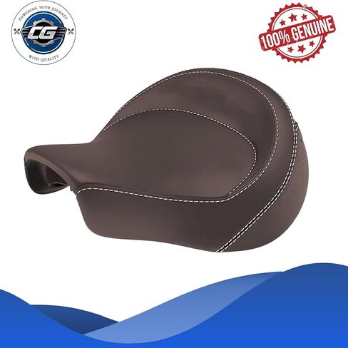 Brown Touring Rider Seat Vinyl Finish for Long-Ride Comfort – Stylish Replacement Saddle Fits for Royal-Enfield Meteor in Saudi Arabia