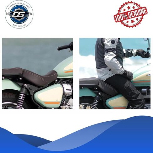 Brown Touring Rider Seat Vinyl Finish for Long-Ride Comfort – Stylish Replacement Saddle Fits for Royal-Enfield Meteor in Saudi Arabia