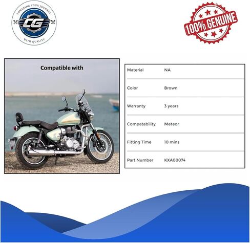 Brown Touring Rider Seat Vinyl Finish for Long-Ride Comfort – Stylish Replacement Saddle Fits for Royal-Enfield Meteor in Saudi Arabia