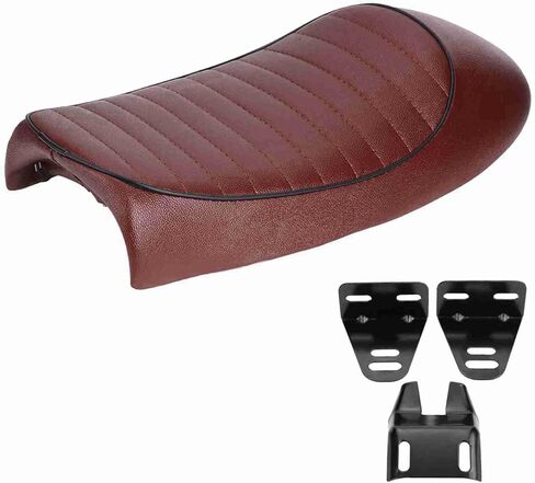 Motorcycle Vintage Cafe Racer PU Leather Flat Seat Cushion for CG125, GN, CB400SS Optimized (B Type) in Saudi Arabia