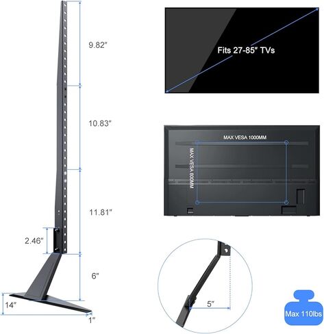 Suptek Table Top TV Stand for 22 65 inches Flat TVs in Saudi Arabia