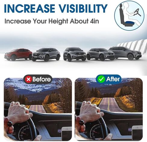 Car Seat Cushion for Short People Driver, Adult Booster Seat for Car, Memory Foam Car Cushions for Driving, Padded Car Seat Cushion for Truck Office Chair Wheelchair,Beige in Saudi Arabia