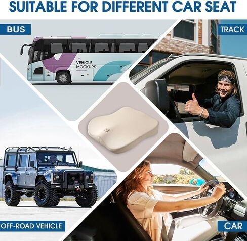 Car Seat Cushion for Short People Driver, Adult Booster Seat for Car, Memory Foam Car Cushions for Driving, Padded Car Seat Cushion for Truck Office Chair Wheelchair,Beige in Saudi Arabia