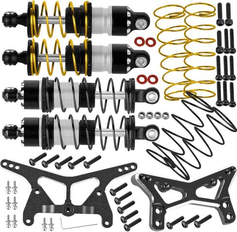 جزء ترقيات RC لـ 1/24 Micro-B 2S 2WD1/28 Micro-T 2S 2WD، (LOS00007، LOS-1392)، ممتص الصدمات الأمامي والخلفي الكبير من الألومنيوم، برج الصدمات/حوامل الصدمات، أزرق داكن (LOS-1770، LOS-1765) in Kuwait