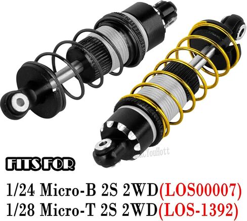 جزء ترقيات RC لـ 1/24 Micro-B 2S 2WD1/28 Micro-T 2S 2WD، (LOS00007، LOS-1392)، ممتص الصدمات الأمامي والخلفي الكبير من الألومنيوم، برج الصدمات/حوامل الصدمات، أزرق داكن (LOS-1770، LOS-1765) in Kuwait