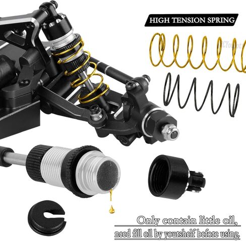 جزء ترقيات RC لـ 1/24 Micro-B 2S 2WD1/28 Micro-T 2S 2WD، (LOS00007، LOS-1392)، ممتص الصدمات الأمامي والخلفي الكبير من الألومنيوم، برج الصدمات/حوامل الصدمات، أزرق داكن (LOS-1770، LOS-1765) in Kuwait