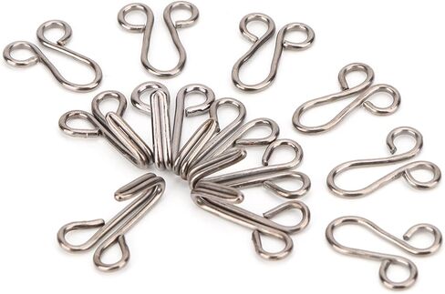 10PCS Sewing Hooks and Eyes Closure, 2.8cm Iron Bra Hooks Clasp Dress Clasp for Coat Jacket Cape Stole Bracelet Jewelry Books Crafts (Black) in Saudi Arabia