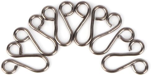 10PCS Sewing Hooks and Eyes Closure, 2.8cm Iron Bra Hooks Clasp Dress Clasp for Coat Jacket Cape Stole Bracelet Jewelry Books Crafts (Black) in Saudi Arabia