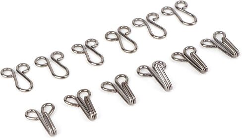 10PCS Sewing Hooks and Eyes Closure, 2.8cm Iron Bra Hooks Clasp Dress Clasp for Coat Jacket Cape Stole Bracelet Jewelry Books Crafts (Black) in Saudi Arabia
