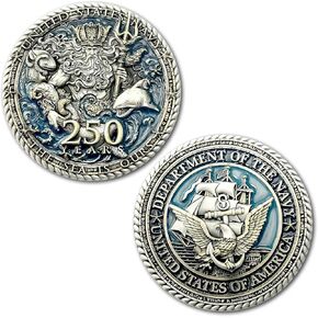 عملة التحدي القابلة للجمع للذكرى السنوية الـ 250 لعيد ميلاد الملك نبتون المخضرم من البحرية الأمريكية، إصدار محدود in Kuwait