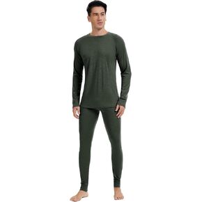 woolcano Men's 100% Merino Wool Base Layer Sets Lightweight Active Base Layer for Ski in Saudi Arabia