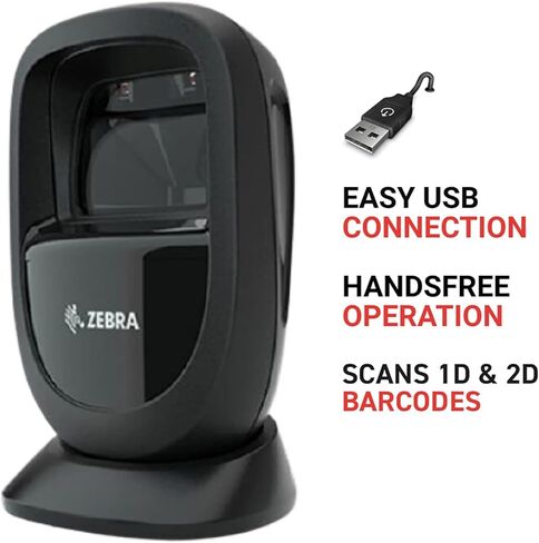 Zebra DS9308 2D/1D/QR Barcode Scanner, Handsfree Presentation Style, USB Corded Connectivity, Includes USB Cable (Renewed) in Saudi Arabia