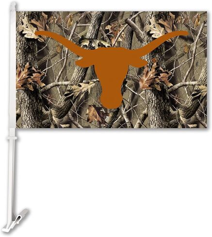 منتجات BSI، INC. - علم سيارة Auburn Tigers مقاس 11 × 14 بوصة مع خلفية Realtree Camo وعمود للربط بنافذة السيارة - فخر كرة القدم الأسترالية - متين للاستخدام في الهواء الطلق - فكرة هدية رائعة - مموهة in Kuwait