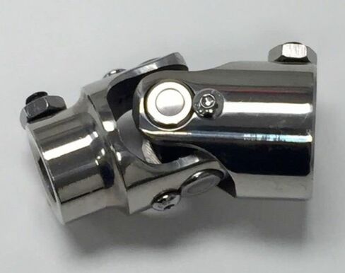 Pirate Mfg Polished Stainless Steel Universal Single Steering U-Joint 1" DD x 3/4" DD in Saudi Arabia