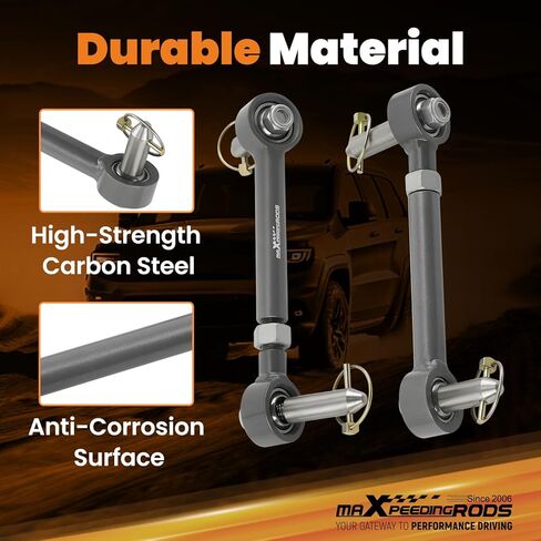 maXpeedingrods Front Sway Bar Links For 2007-2017 Jeep Wrangler JK with 2.5-6" Lift, Front Sway Bar Quicker Disconnect System in Saudi Arabia