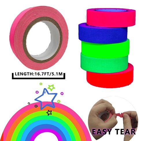 8 Hours Glow in The Dark Tape 33FT x 0.5 Inch Long-Lasting Bright Fluorescent Glow Tape, Strong Adhesive Warterproof Glow in The Dark Stickers for Night Decorations, Stairs, Walls and Exit Sign in Kuwait