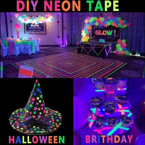 8 Hours Glow in The Dark Tape 33FT x 0.5 Inch Long-Lasting Bright Fluorescent Glow Tape, Strong Adhesive Warterproof Glow in The Dark Stickers for Night Decorations, Stairs, Walls and Exit Sign in Kuwait