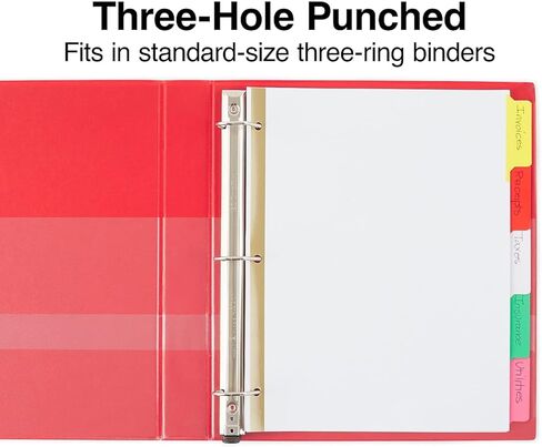 Staples Write & Erase Paper Divider, White, 8-Tabs, 4 Sets in Saudi Arabia