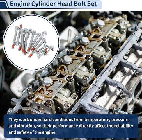 ACROPIX Cylinder Head Bolt Set for Cadillac CTS 6.2L V8 2009-2015 for Cadillac Escalade 6.2L V8 2009-2014 Engine Cylinder Head Bolt Kit No.ES 72390 in Saudi Arabia