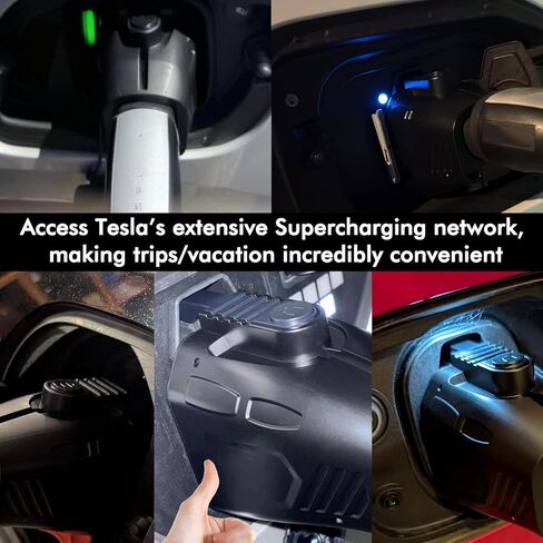 محول NACS إلى CCS للشحن السريع CCS1 EV في شاحن Tesla V3/V4 الفائق، محول تيار مستمر NACS بحد أقصى 500 أمبير 1000 فولت للنسخ الاحتياطي لشحن رحلة الطريق، أقفال مزدوجة للاتصال الآمن القوي in Kuwait