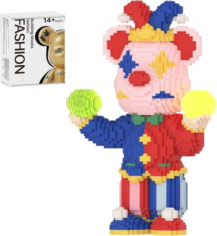 مكعبات بناء الدب (5000 قطعة) | نموذج عرض الدب 700% | مكعبات بناء على شكل حيوانات ثلاثية الأبعاد مع درج | تصميم مضان | فكرة لديكور المنزل والمكتب | CZ7741 in Kuwait