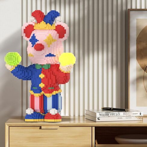 مكعبات بناء الدب (5000 قطعة) | نموذج عرض الدب 700% | مكعبات بناء على شكل حيوانات ثلاثية الأبعاد مع درج | تصميم مضان | فكرة لديكور المنزل والمكتب | CZ7741 in Kuwait