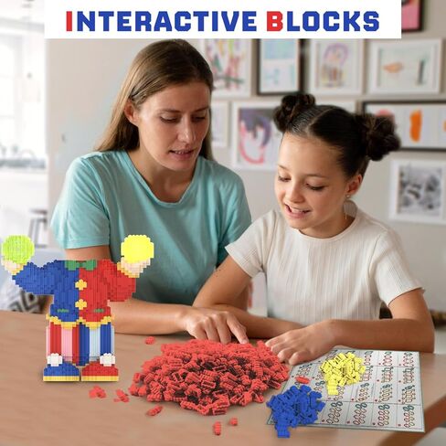 مكعبات بناء الدب (5000 قطعة) | نموذج عرض الدب 700% | مكعبات بناء على شكل حيوانات ثلاثية الأبعاد مع درج | تصميم مضان | فكرة لديكور المنزل والمكتب | CZ7741 in Kuwait