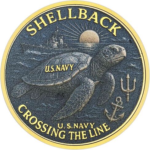 عملة البحرية الأمريكية Shellback Crossing The Line Challenge هدية عسكرية للمحاربين القدامى (قطعة واحدة) in Kuwait
