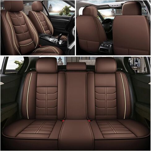 Leather Car Seat Cover for Buick Cascada 2016-2019,Waterproof car seat Covers with Lumbar Support,Comfortable Breathable Seat Cover,Easy to Install(5PCS Comfort,Coffee) in Saudi Arabia