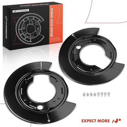 درع غبار للفرامل الخلفية للسائق والراكب الجانبي A-Premium متوافق مع موديلات Ford وMercury - Explorer 2006-2010، Explorer Sport Trac 2007-2010، Mountaineer 2006-2010، مجموعة مكونة من قطعتين in Saudi Arabia