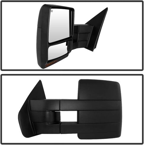 ACANII - For 2007-2014 Ford F150 Pickup w/Power Heat LED Signal Puddle Lamp Telescoping Towing Side Mirrors Left+Right in Saudi Arabia